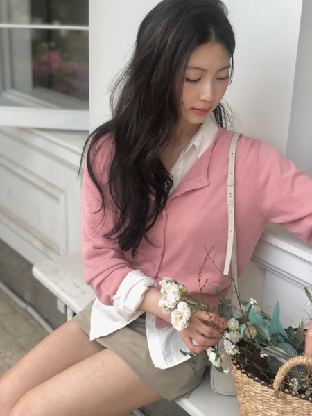 [SLOWAND] #SLOWMADE Plain Round Basic Cardigan
