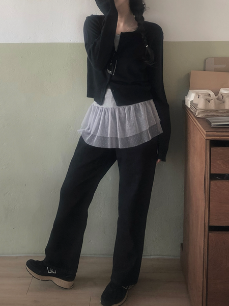 [SLOWAND] #SLOWMADE Plain Round Basic Cardigan