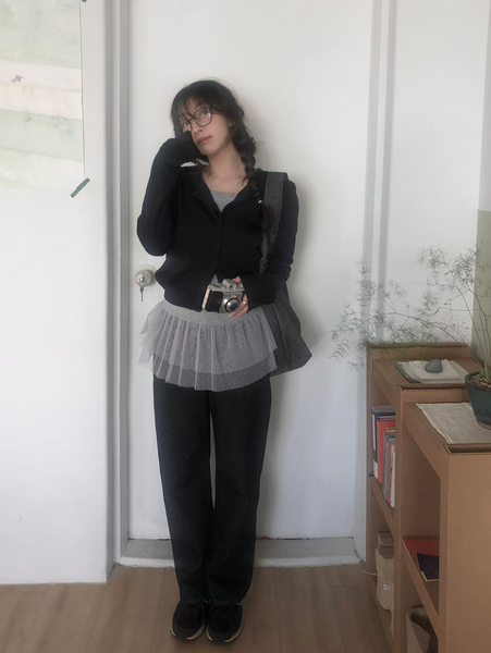 [SLOWAND] #SLOWMADE Plain Round Basic Cardigan