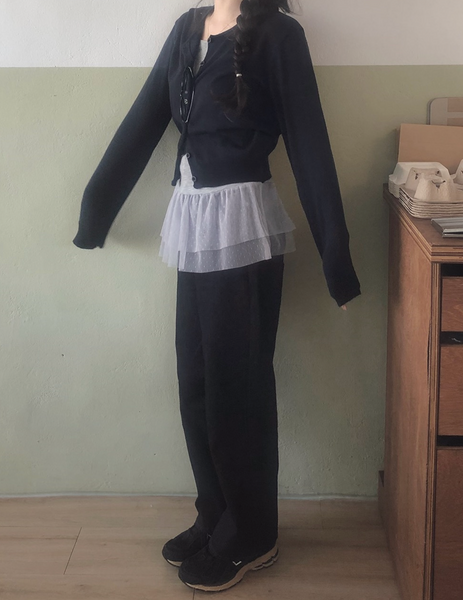 [SLOWAND] #SLOWMADE Plain Round Basic Cardigan