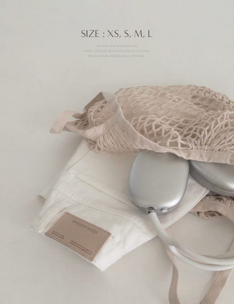 [SLOWAND] # SLOWMADE Pure Cream Long Mini Cotton Skirt