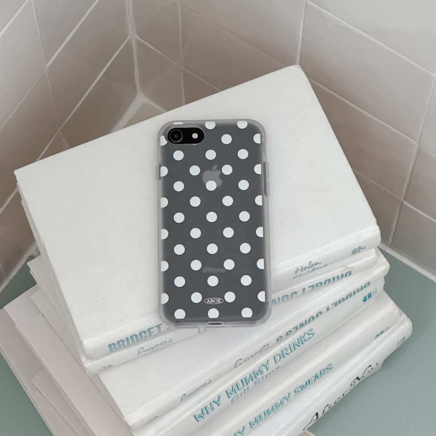 [ABOE] White Dot Foggy Phone Case