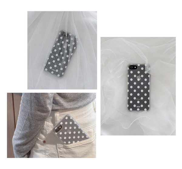 [ABOE] White Dot Foggy Phone Case
