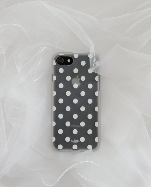 [ABOE] White Dot Foggy Phone Case