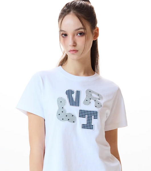 [LUVISTRUE] LVTR PATCH TEE(WHITE)