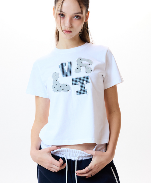 [LUVISTRUE] LVTR PATCH TEE(WHITE)