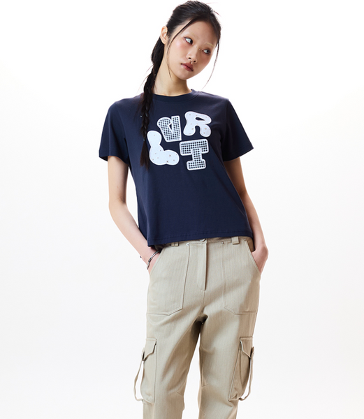 [LUVISTRUE] LVTR PATCH TEE(NAVY)