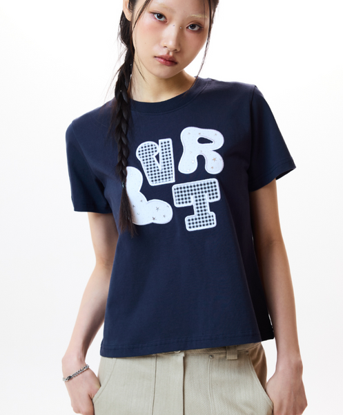 [LUVISTRUE] LVTR PATCH TEE(NAVY)