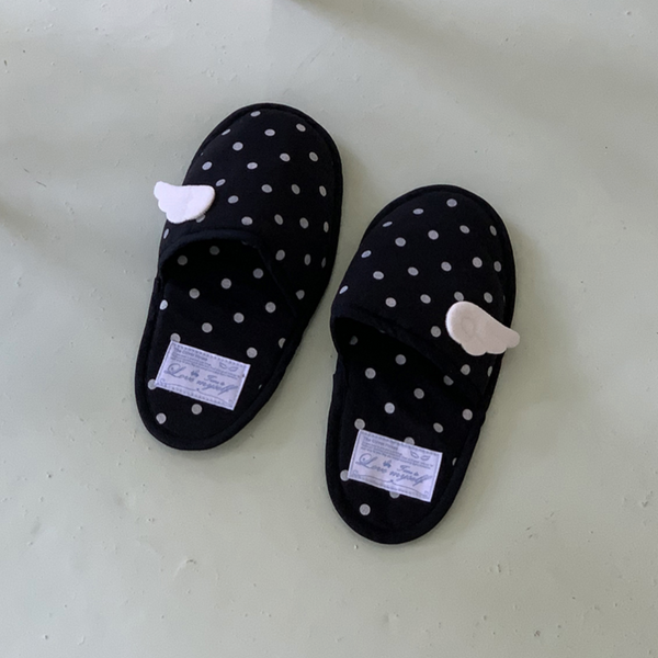 [OLIVET] Wings Room Slipper Dot