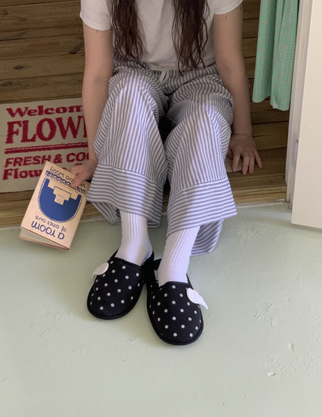 [OLIVET] Wings Room Slipper Dot