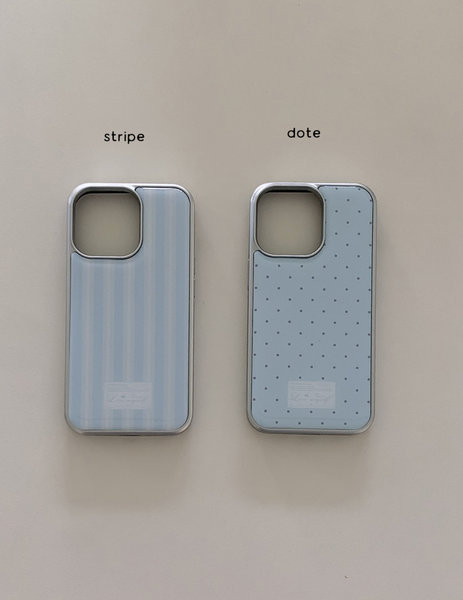 [OLIVET] Label Point Blue Epoxy Case (Silver Frame)