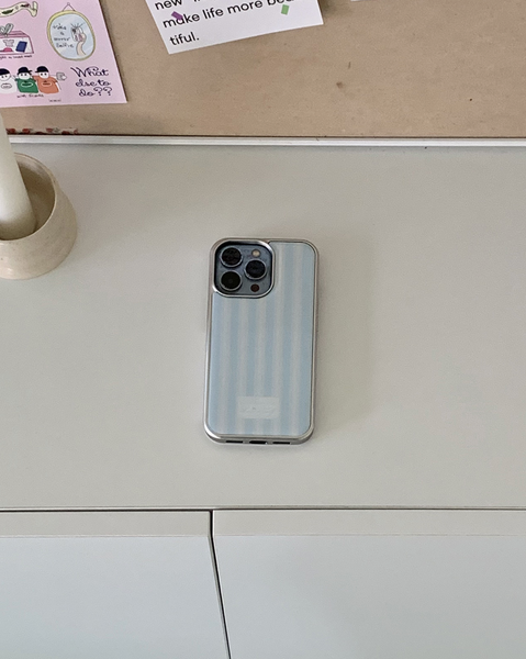 [OLIVET] Label Point Blue Epoxy Case (Silver Frame)