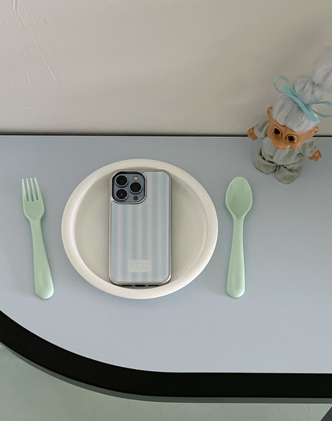 [OLIVET] Label Point Blue Epoxy Case (Silver Frame)