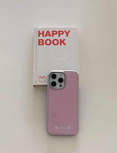 [OLIVET] Angel Wing Dot Epoxy Case (Silver Frame)