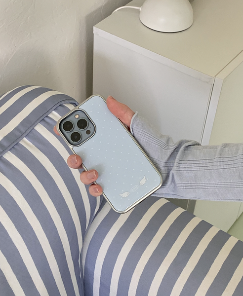 [OLIVET] Angel Wing Dot Epoxy Case (Silver Frame)