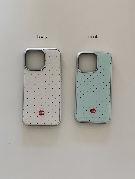 [OLIVET] OLV Apple Dot Epoxy Case (Silver Frame)