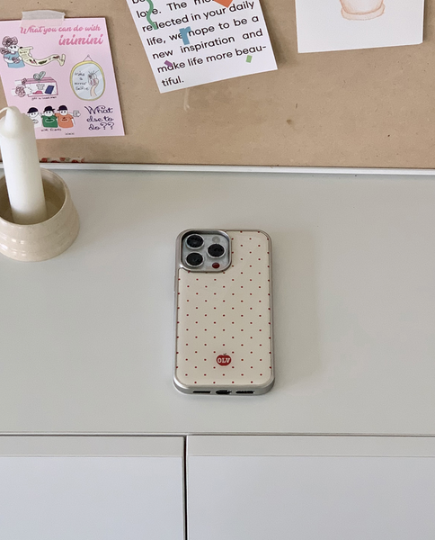 [OLIVET] OLV Apple Dot Epoxy Case (Silver Frame)