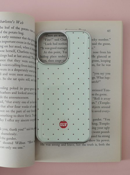 [OLIVET] OLV Apple Dot Epoxy Case (Silver Frame)