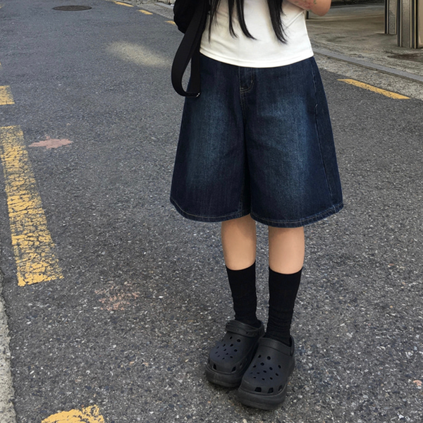 [anyonemore] Summer Delle Short Bermuda Washing Denim Pants