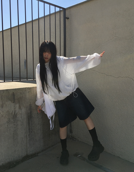 [anyonemore] Summer Delle Short Bermuda Washing Denim Pants