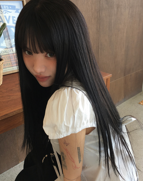 [anyonemore] Summer Ribbon Strap Pintuck Puff Short Sleeved Blouse