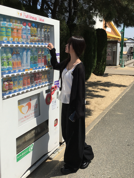 [anyonemore] Heather Linen Round Fit Daily Cardigan