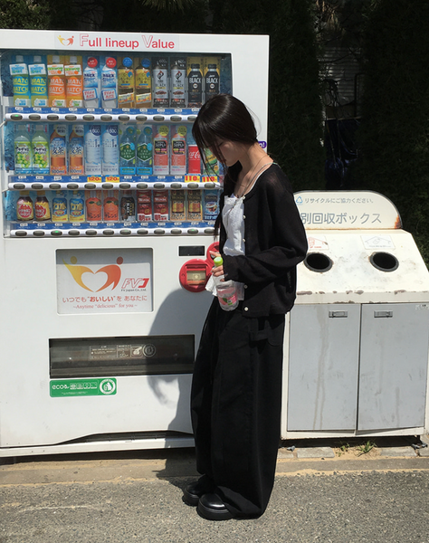 [anyonemore] Heather Linen Round Fit Daily Cardigan