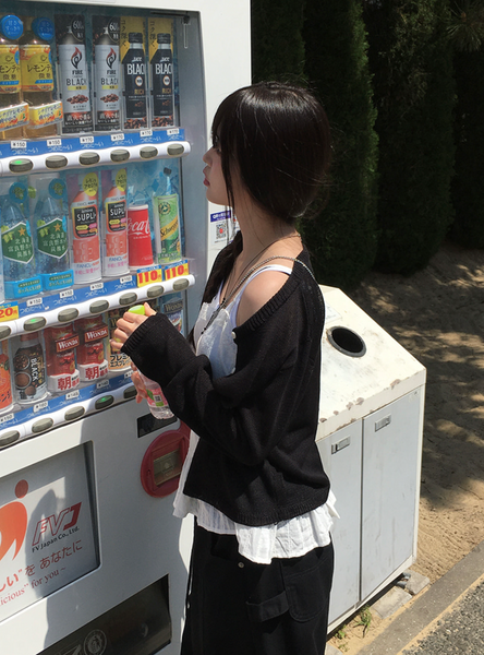 [anyonemore] Heather Linen Round Fit Daily Cardigan