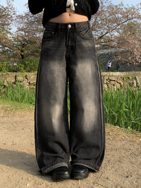[anyonemore] Chance Back Pocket Snap Pintuck Wide Pants