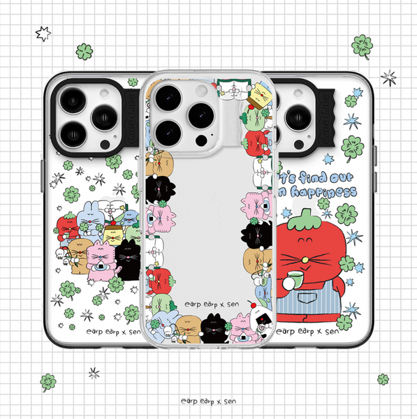 [earp earp x SEN] Wave Label Gel Hard Case Basic/ MagSafe Case