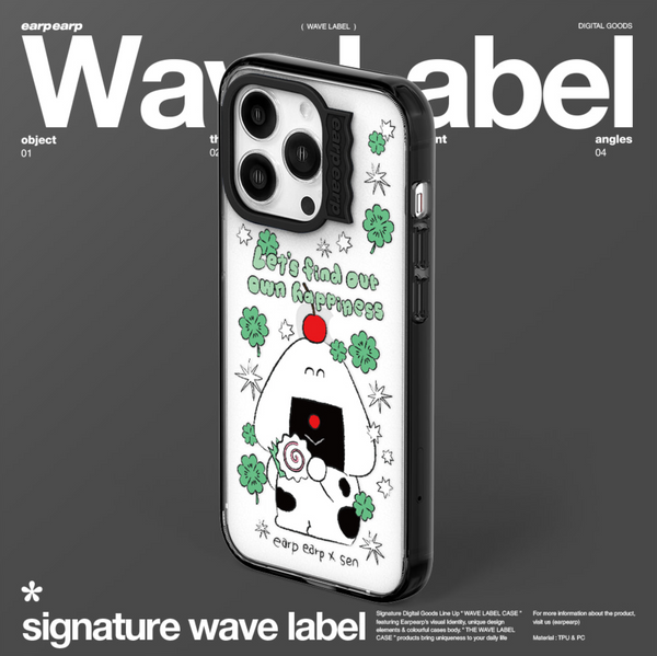 [earp earp x SEN] Wave Label Gel Hard Case Basic/ MagSafe Case