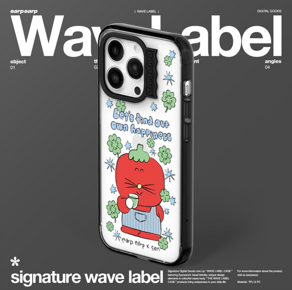 [earp earp x SEN] Wave Label Gel Hard Case Basic/ MagSafe Case