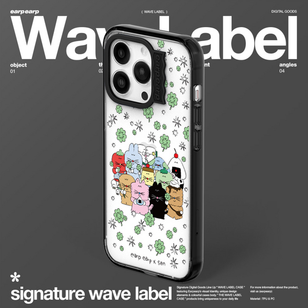 [earp earp x SEN] Wave Label Gel Hard Case Basic/ MagSafe Case