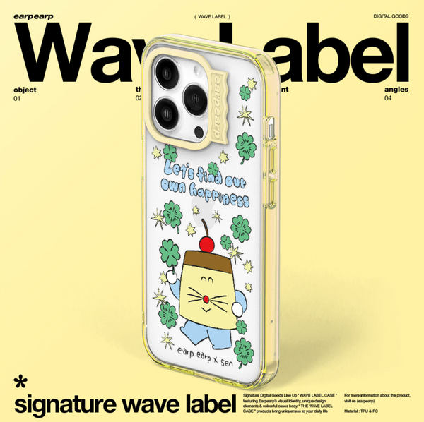 [earp earp x SEN] Wave Label Gel Hard Case Basic/ MagSafe Case