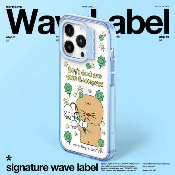 [earp earp x SEN] Wave Label Gel Hard Case Basic/ MagSafe Case
