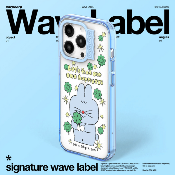 [earp earp x SEN] Wave Label Gel Hard Case Basic/ MagSafe Case