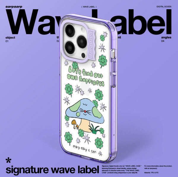 [earp earp x SEN] Wave Label Gel Hard Case Basic/ MagSafe Case