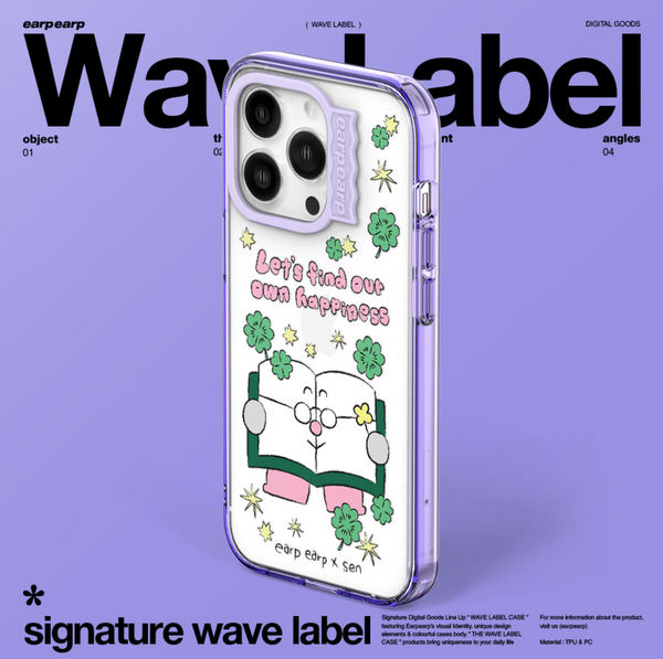 [earp earp x SEN] Wave Label Gel Hard Case Basic/ MagSafe Case