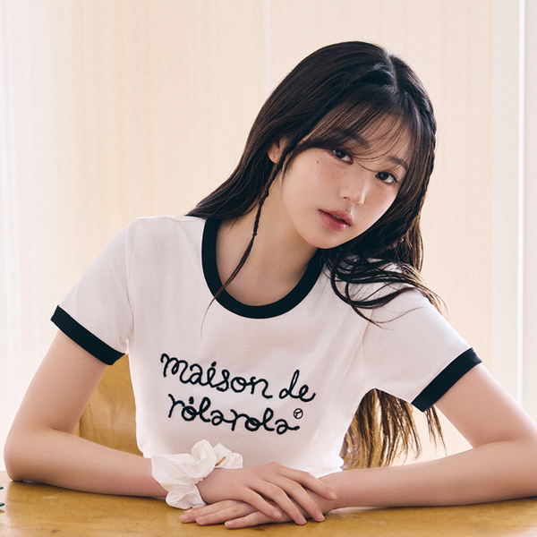 [rola rola] MAISON DE ROLA RINGER T-SHIRT WH+BK