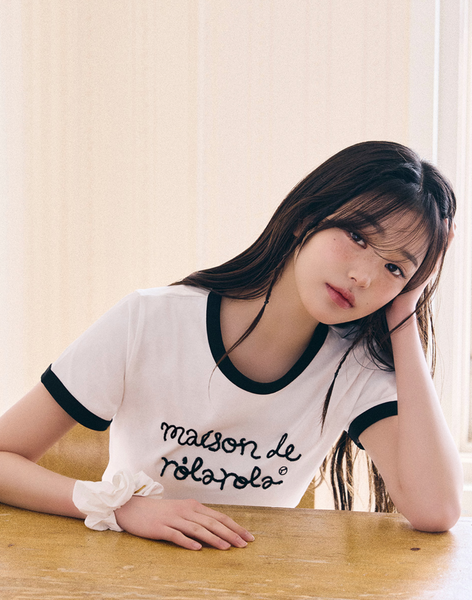 [rola rola] MAISON DE ROLA RINGER T-SHIRT WH+BK