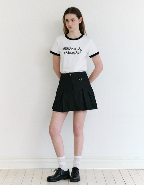 [rola rola] MAISON DE ROLA RINGER T-SHIRT WH+BK