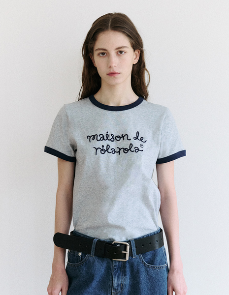 [rola rola] MAISON DE ROLA RINGER T-SHIRT GY+NV