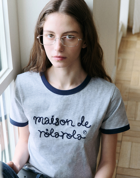 [rola rola] MAISON DE ROLA RINGER T-SHIRT GY+NV