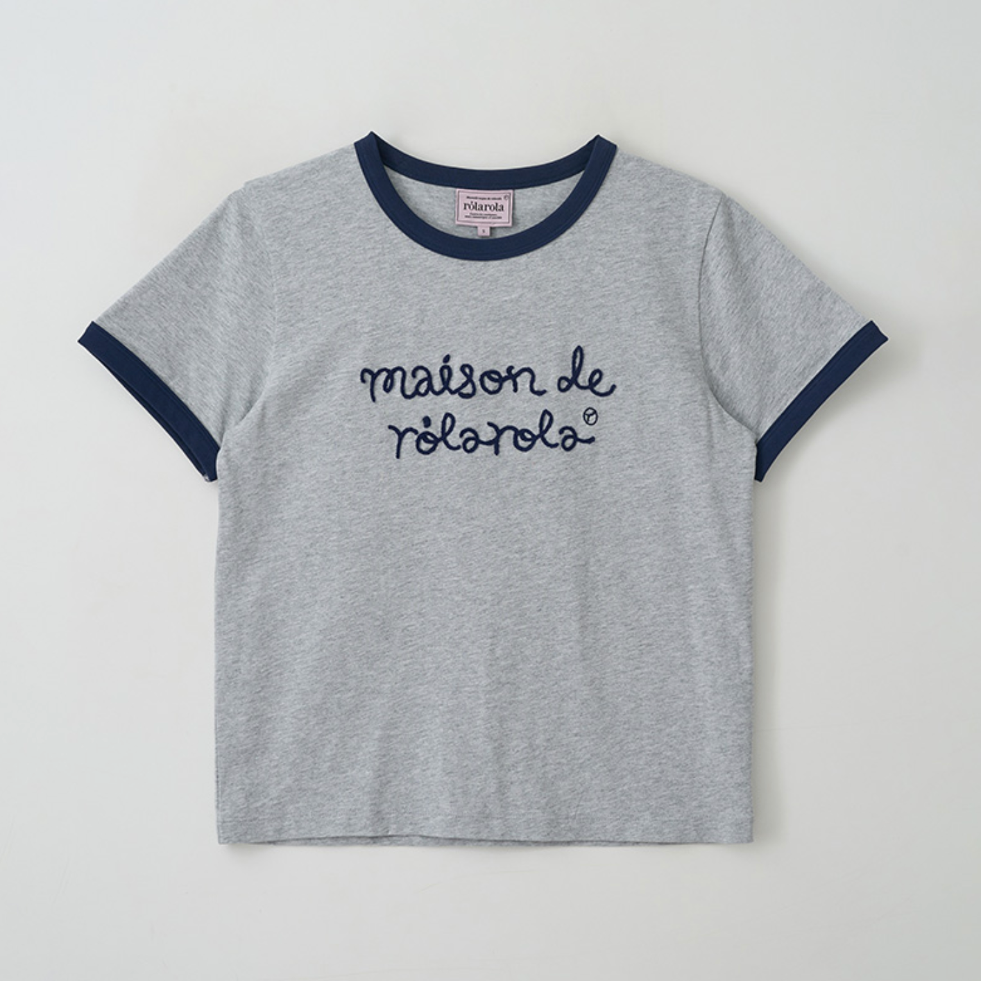 [rola rola] MAISON DE ROLA RINGER T-SHIRT GY+NV