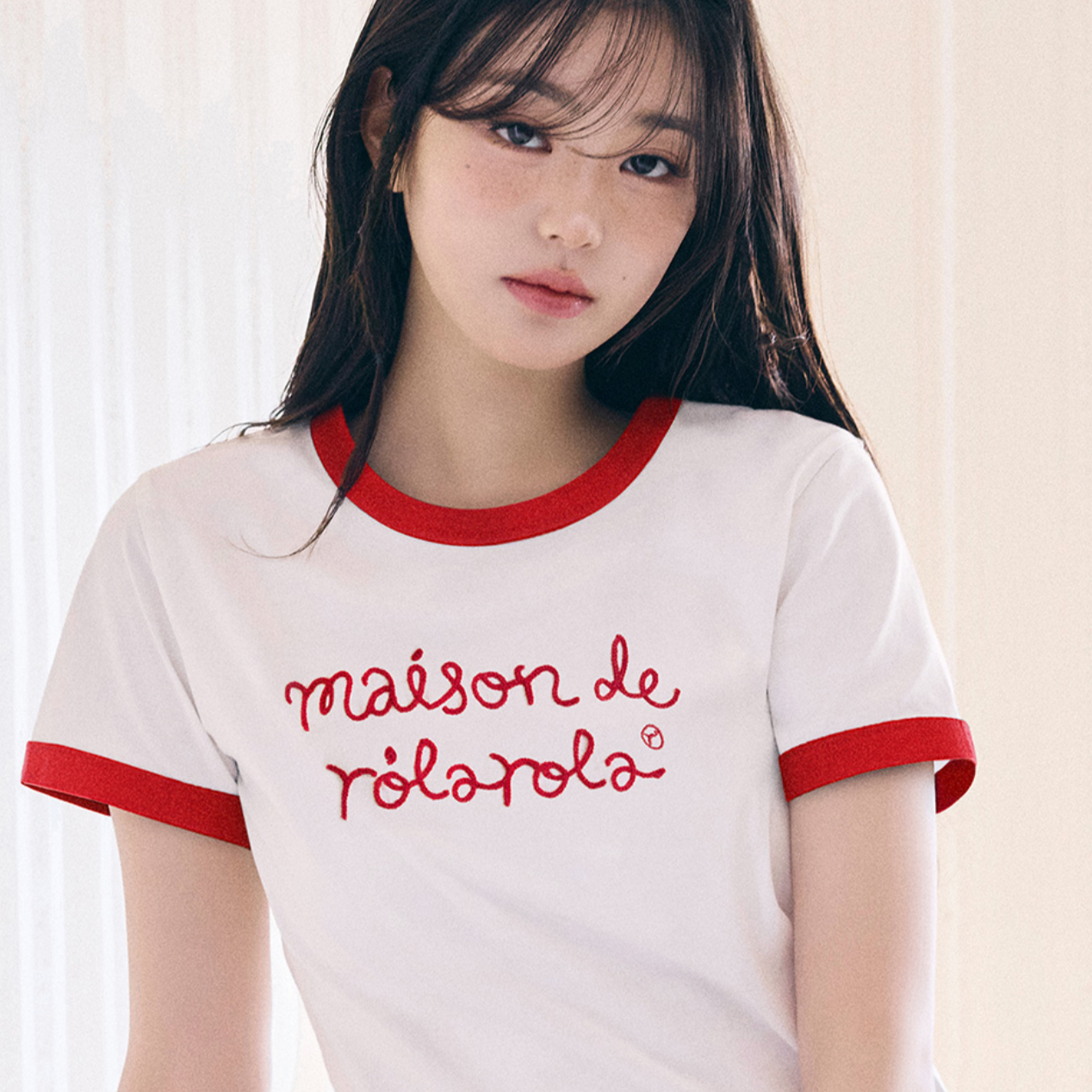 [rola rola] MAISON DE ROLA RINGER T-SHIRT WH+RD