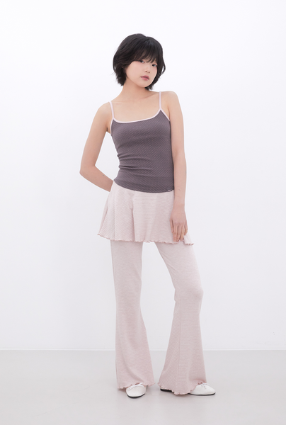 [Inner museum] Dot Two-Tone Sleeveless (COCOA)