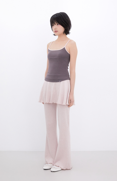 [Inner museum] Dot Two-Tone Sleeveless (COCOA)