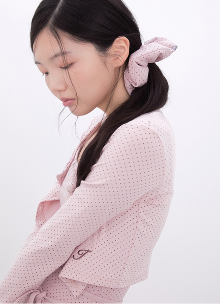 [Inner museum] Dot Button Crop Cardigan (PINK)