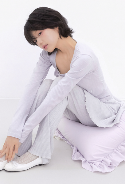 [Inner museum] Dot Button Crop Cardigan (BABYBLUE)