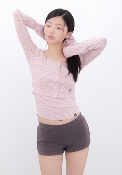 [Inner museum] Dot Two-Tone Sleeveless (PINK)